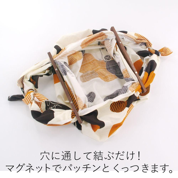 風呂敷パッチン　ウォルナット 4