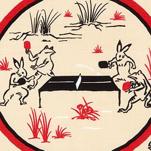 鳥獣戯画-卓球［風呂敷］ 2