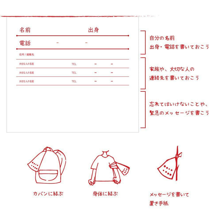 防災の心得手ぬぐい 5