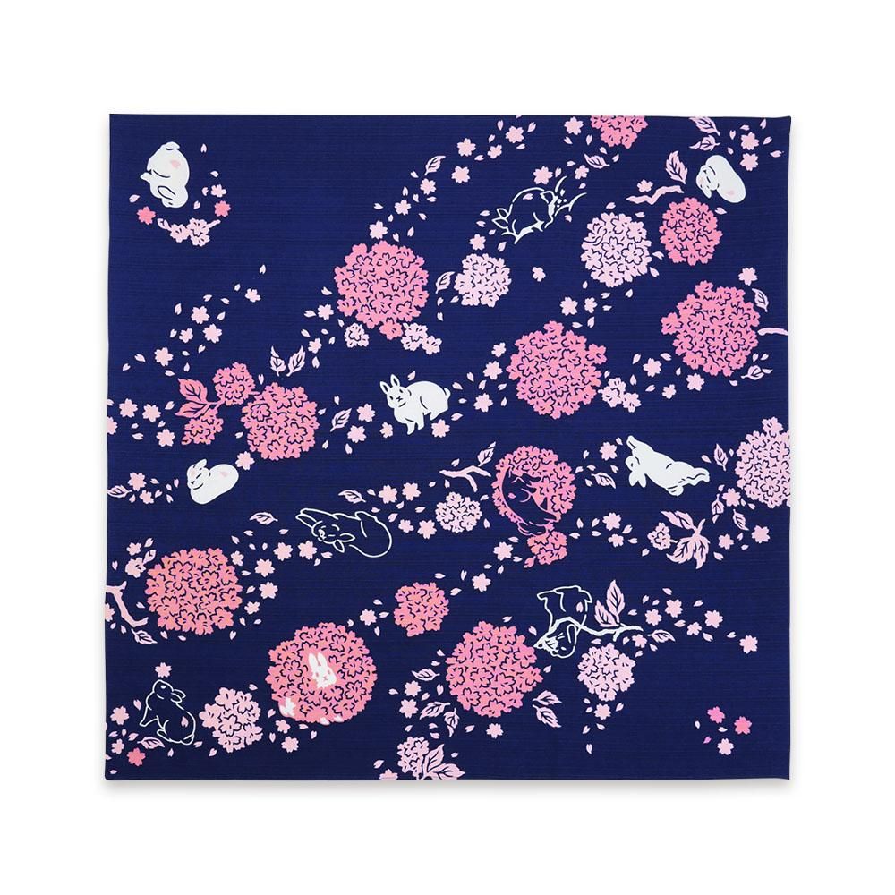 毬桜とうさぎ｜風呂敷｜traditional大風呂敷90cm｜時を感じる手ぬぐい