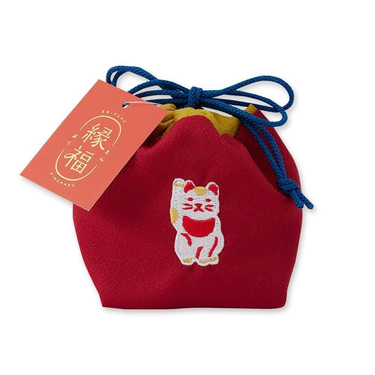 縁福巾着-招き猫-